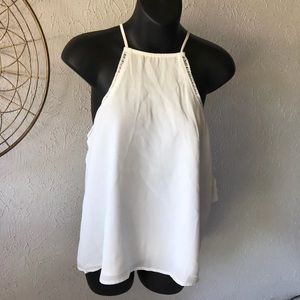 Altar’d State white Chiffon Tank Top